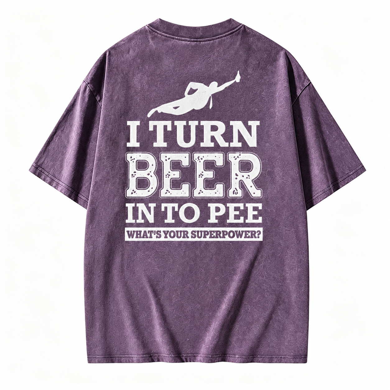I Turn Beer Into Pee Funny Drinking Humor Graphic Washed T-shirt