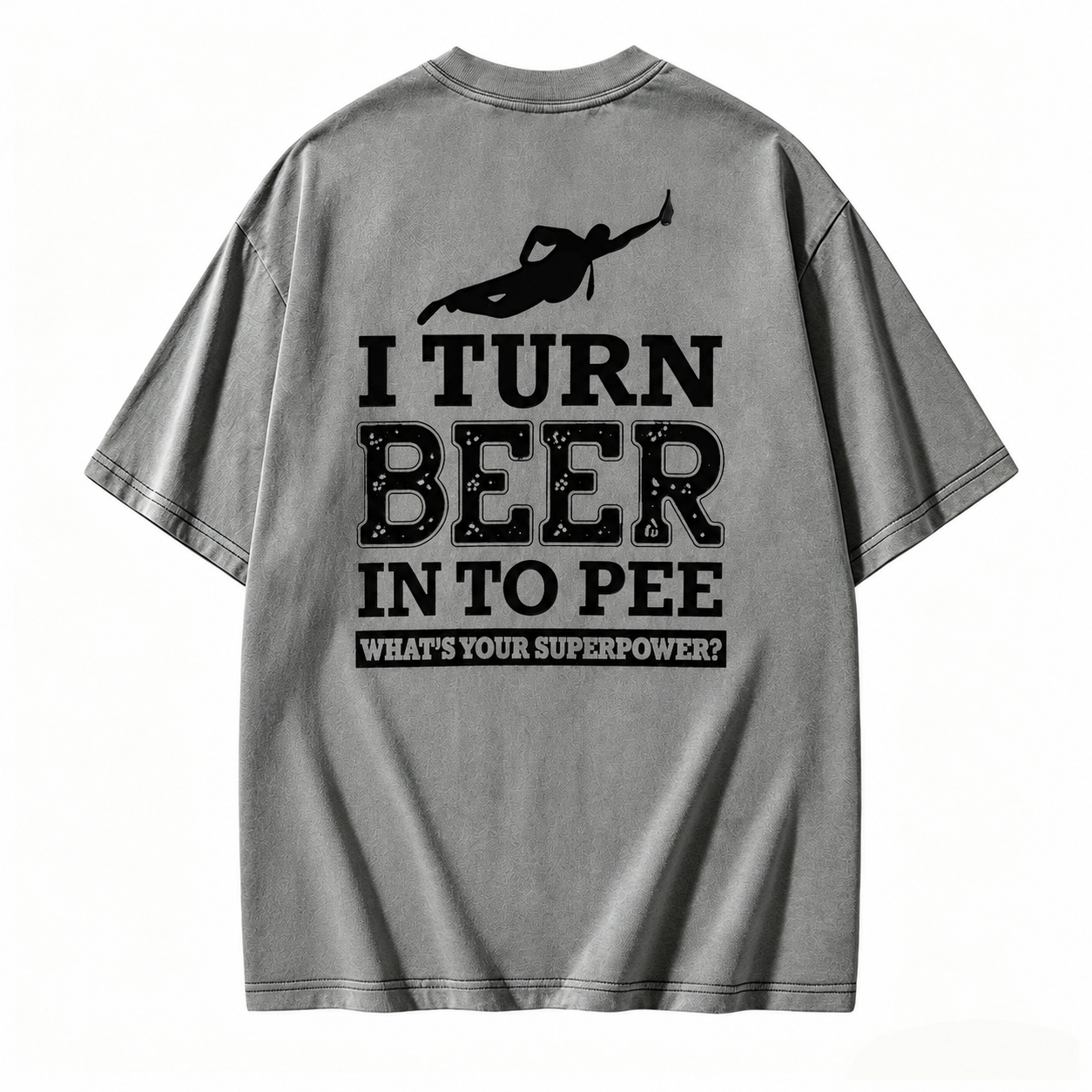 I Turn Beer Into Pee Funny Drinking Humor Graphic Washed T-shirt