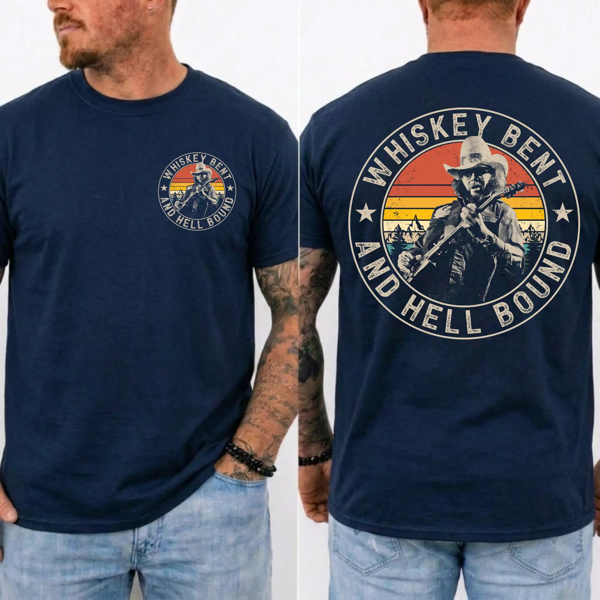 Vintage Country Music T-Shirt, Retro Outlaw Cowboy Graphic Tee