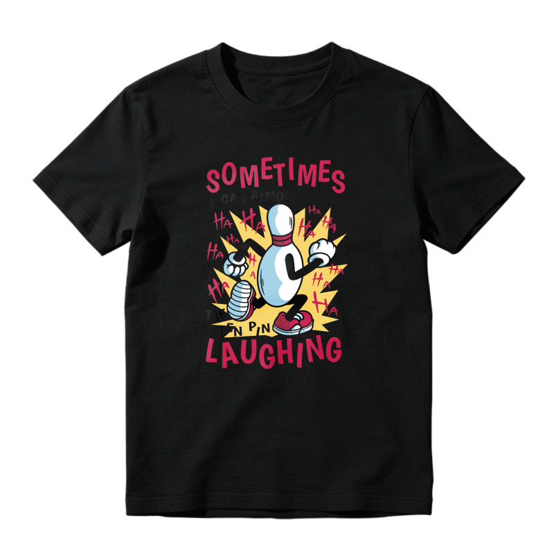 Sometimes Laughing Bowling Pin Cartoon Graphic, Unisex Classic T-shirt