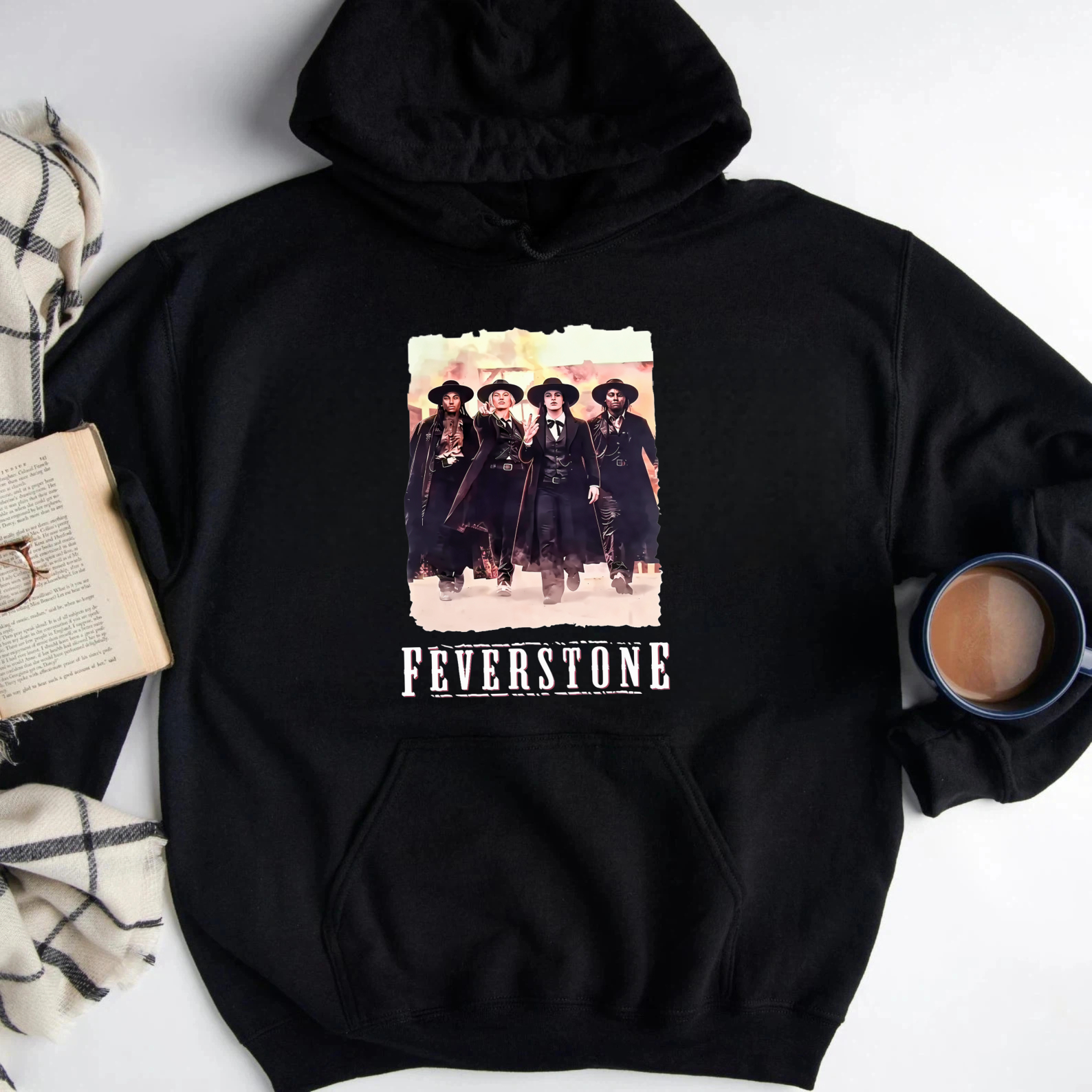 Feverstone Western Cowboy Band Graphic Sweatshirt