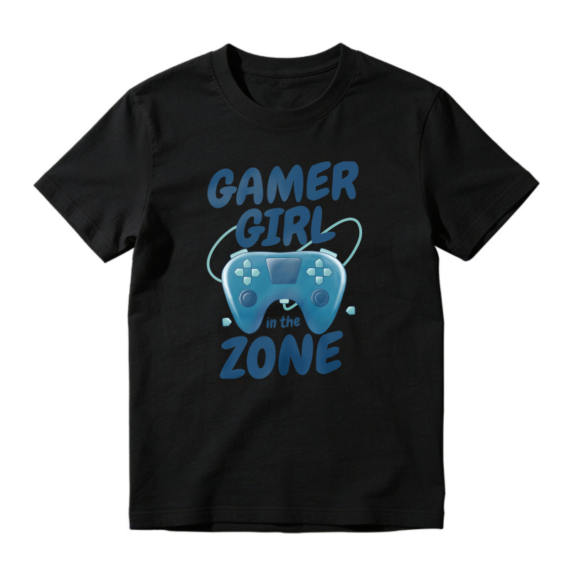 Gamer Girl In The Zone Video Game Controller Graphic, Unisex Classic T-shirt