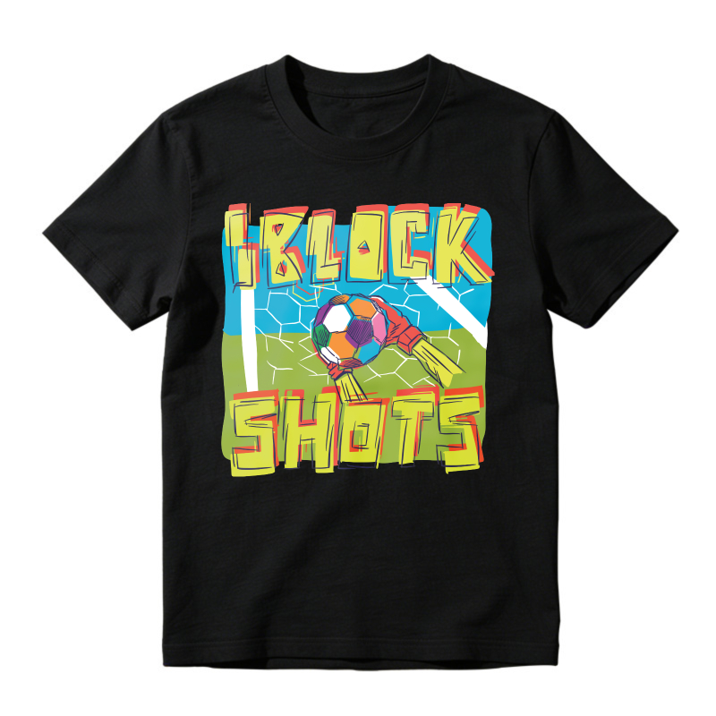 Iblock Shots Soccer Goalkeeper Graphic, Unisex Classic T-shirt