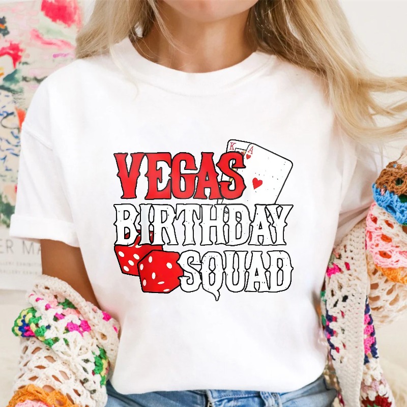 Vegas Birthday Squad Dice And Card Design Unisex Classic T-shirt