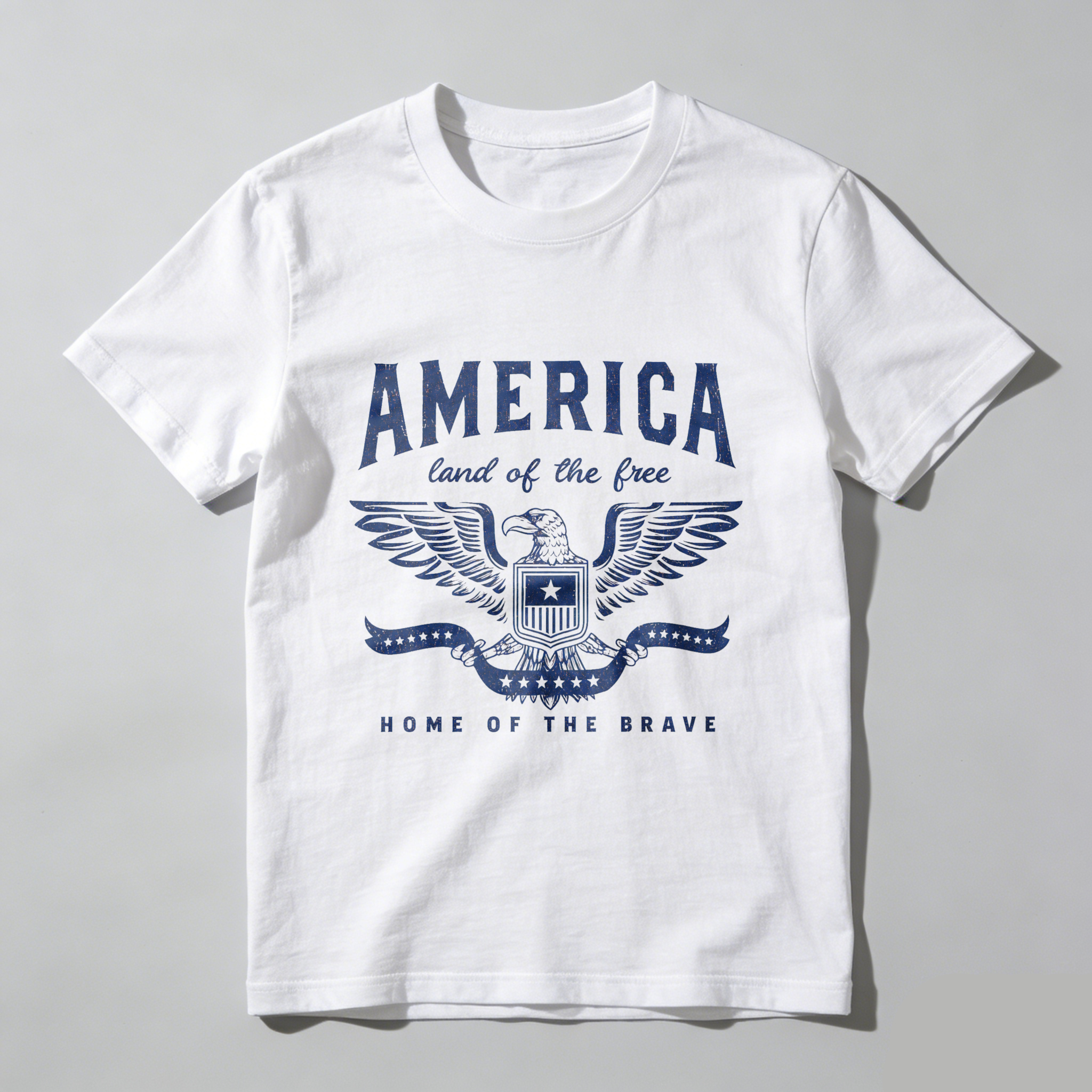 Mens Funny T Shirts America Land of The Free Home of The Brave Graphic Patriotic Novelty Tee for Men Mens Funny T Shirts Cool Vintage Fashion T-Shirt Gift Classic Menswear
