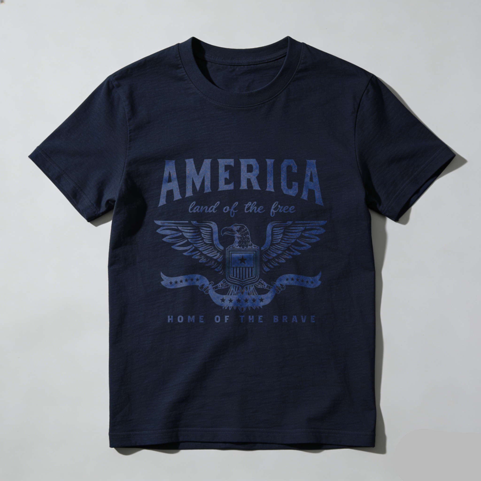 Mens Funny T Shirts America Land of The Free Home of The Brave Graphic Patriotic Novelty Tee for Men Mens Funny T Shirts Cool Vintage Fashion T-Shirt Gift Classic Menswear