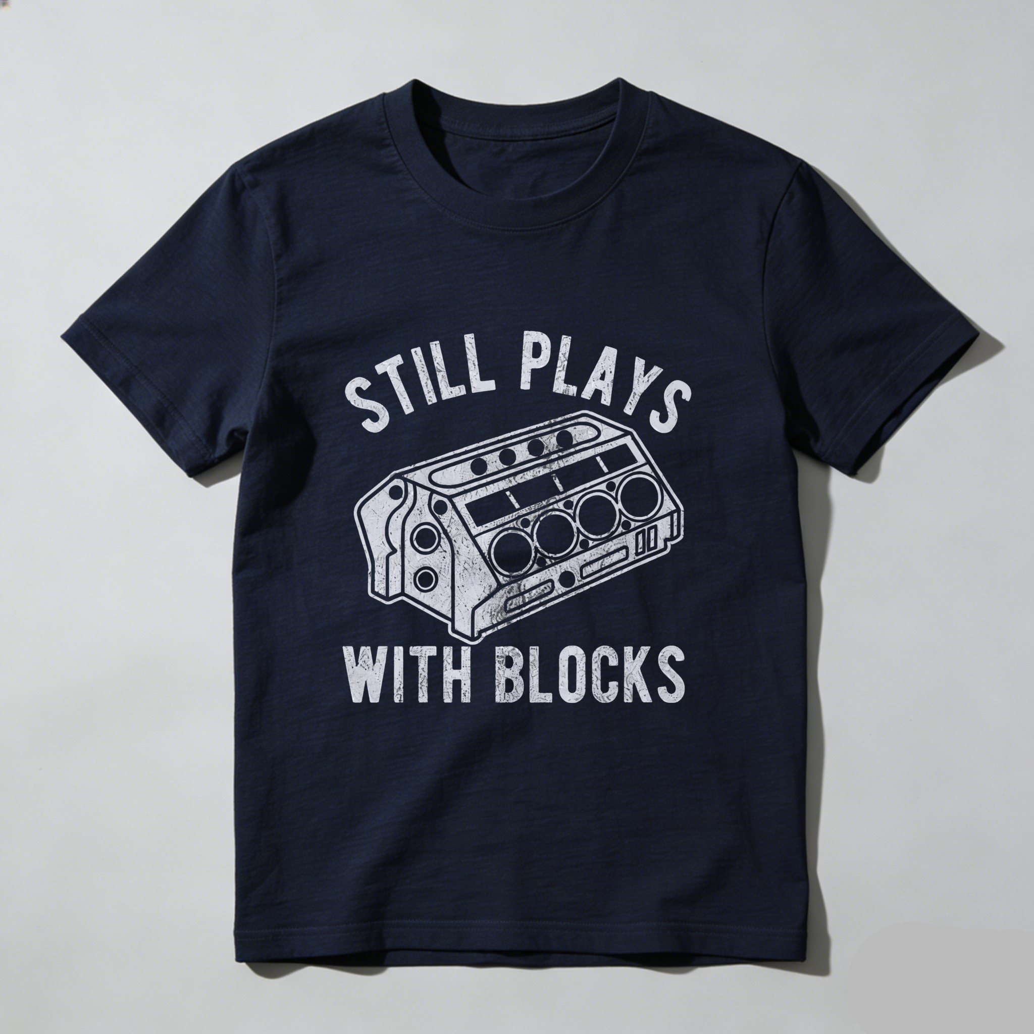 Still Plays With Blocks T Shirt Men Women Black Graphic Tee Music Speaker Design Casual Top