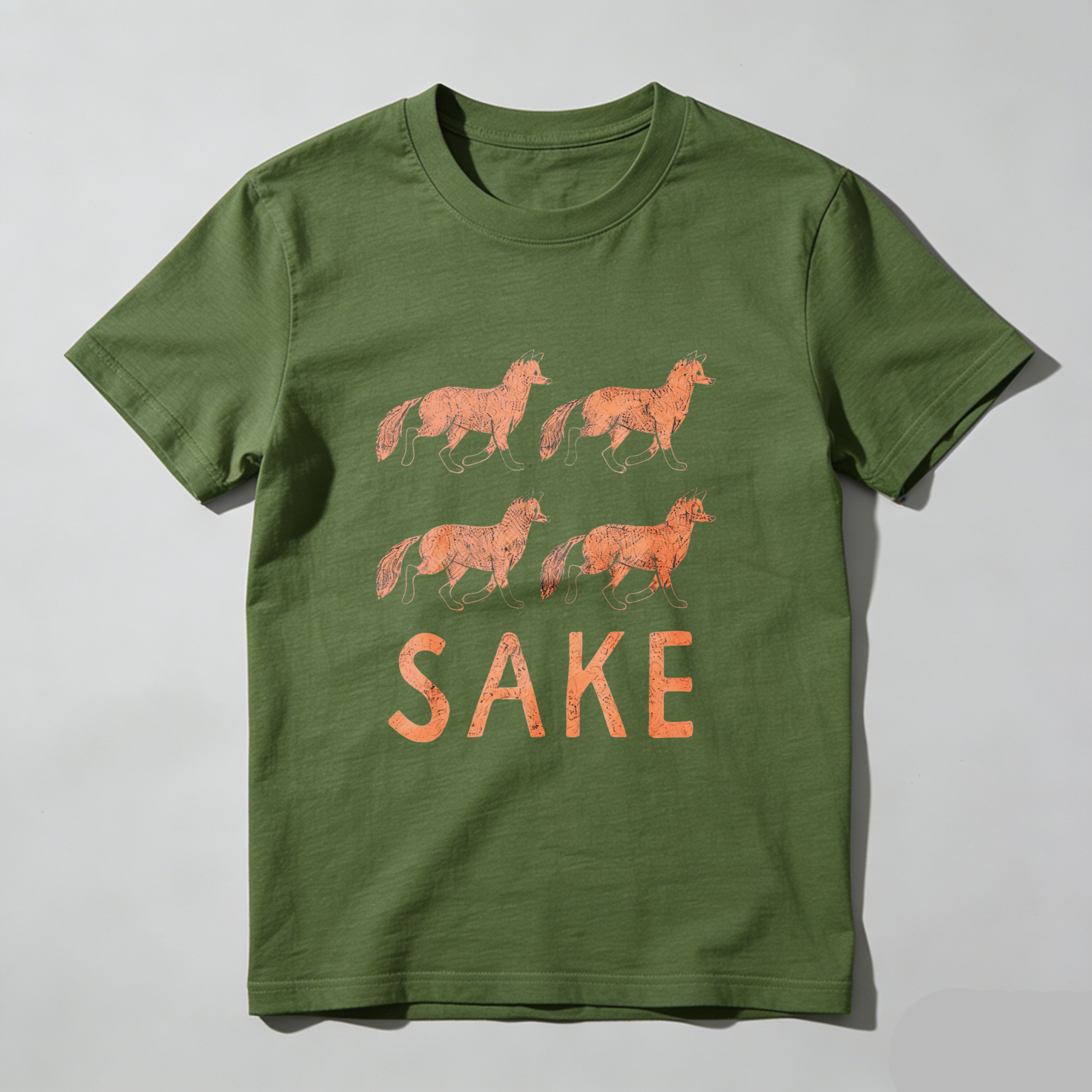 Sake Horse Graphic T Shirt Black Cotton Unisex Casual Wear