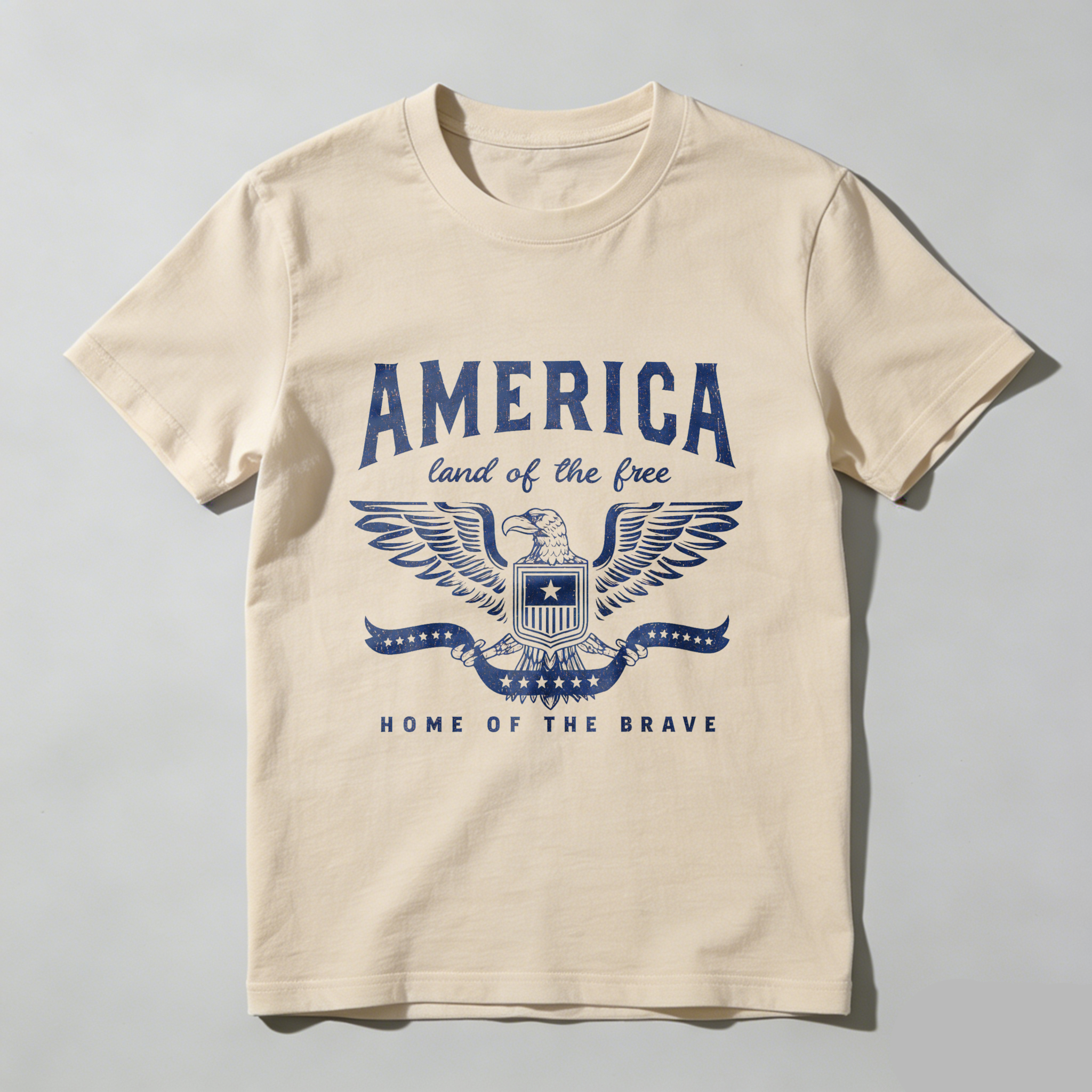 Mens Funny T Shirts America Land of The Free Home of The Brave Graphic Patriotic Novelty Tee for Men Mens Funny T Shirts Cool Vintage Fashion T-Shirt Gift Classic Menswear