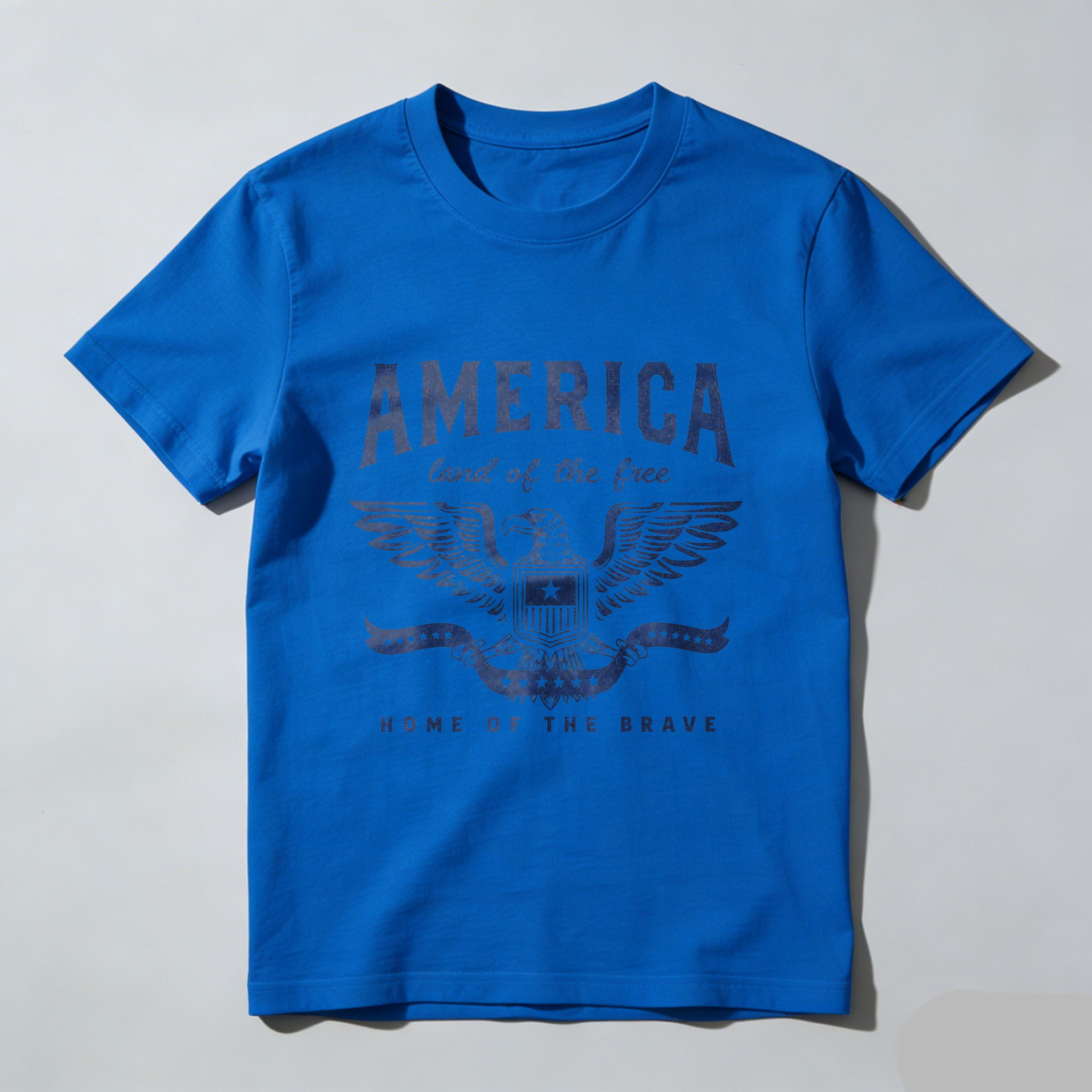 Mens Funny T Shirts America Land of The Free Home of The Brave Graphic Patriotic Novelty Tee for Men Mens Funny T Shirts Cool Vintage Fashion T-Shirt Gift Classic Menswear