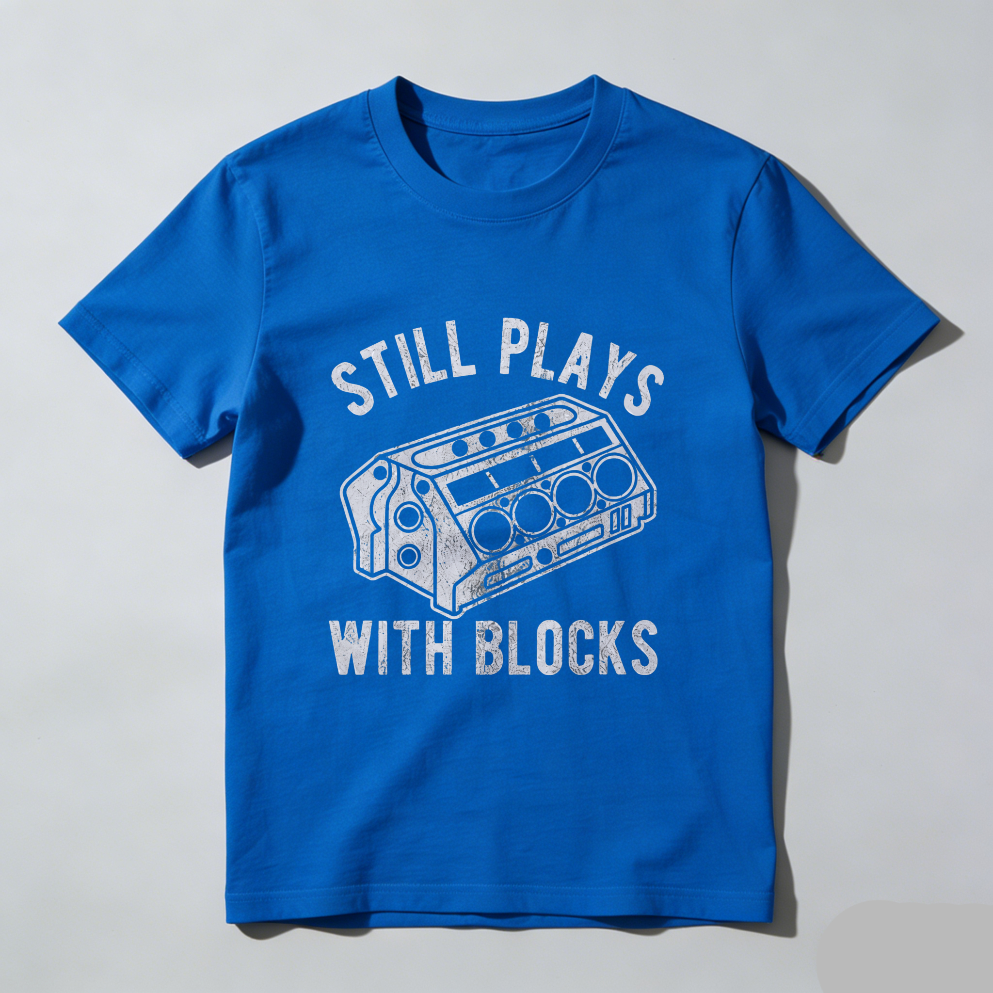 Still Plays With Blocks T Shirt Men Women Black Graphic Tee Music Speaker Design Casual Top