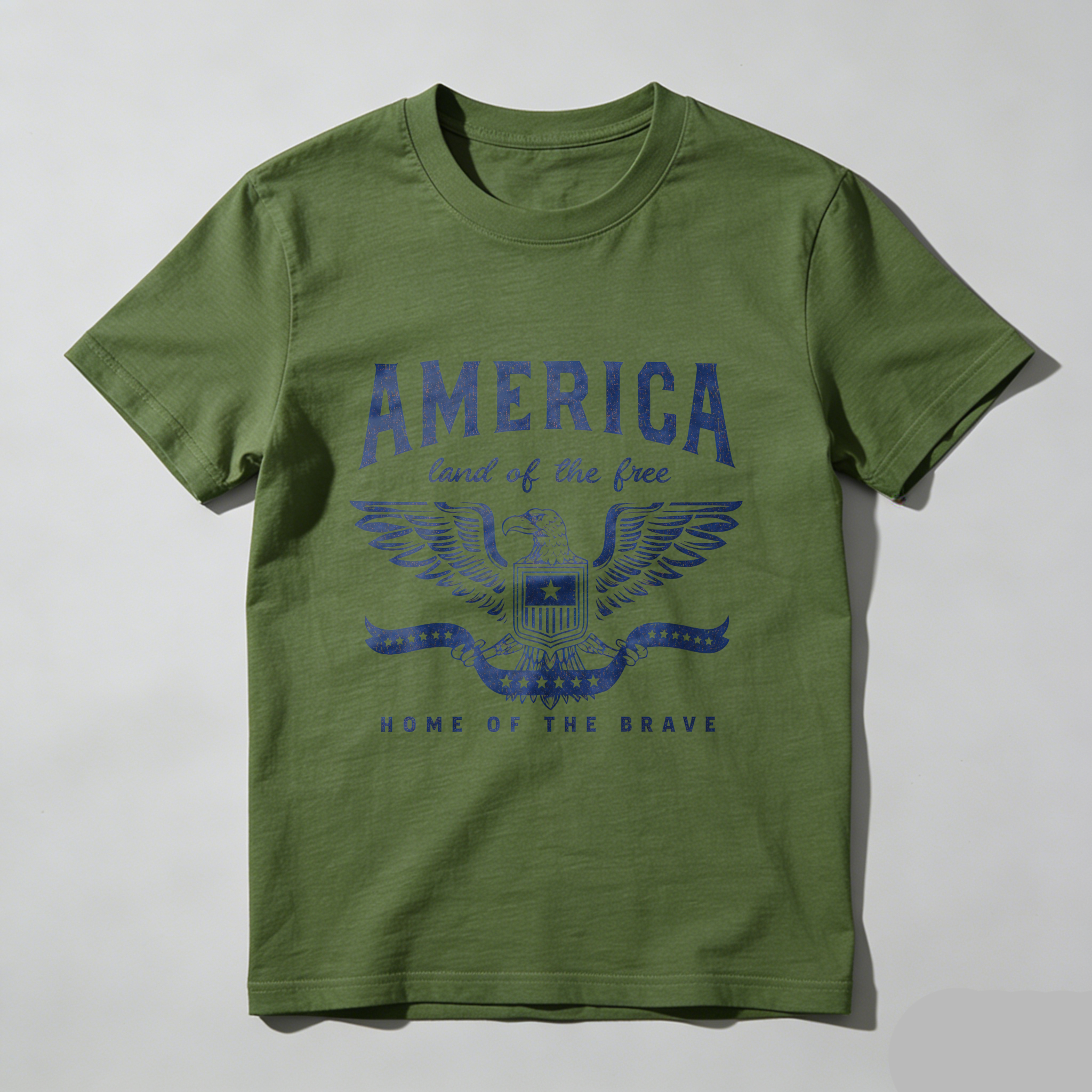 Mens Funny T Shirts America Land of The Free Home of The Brave Graphic Patriotic Novelty Tee for Men Mens Funny T Shirts Cool Vintage Fashion T-Shirt Gift Classic Menswear