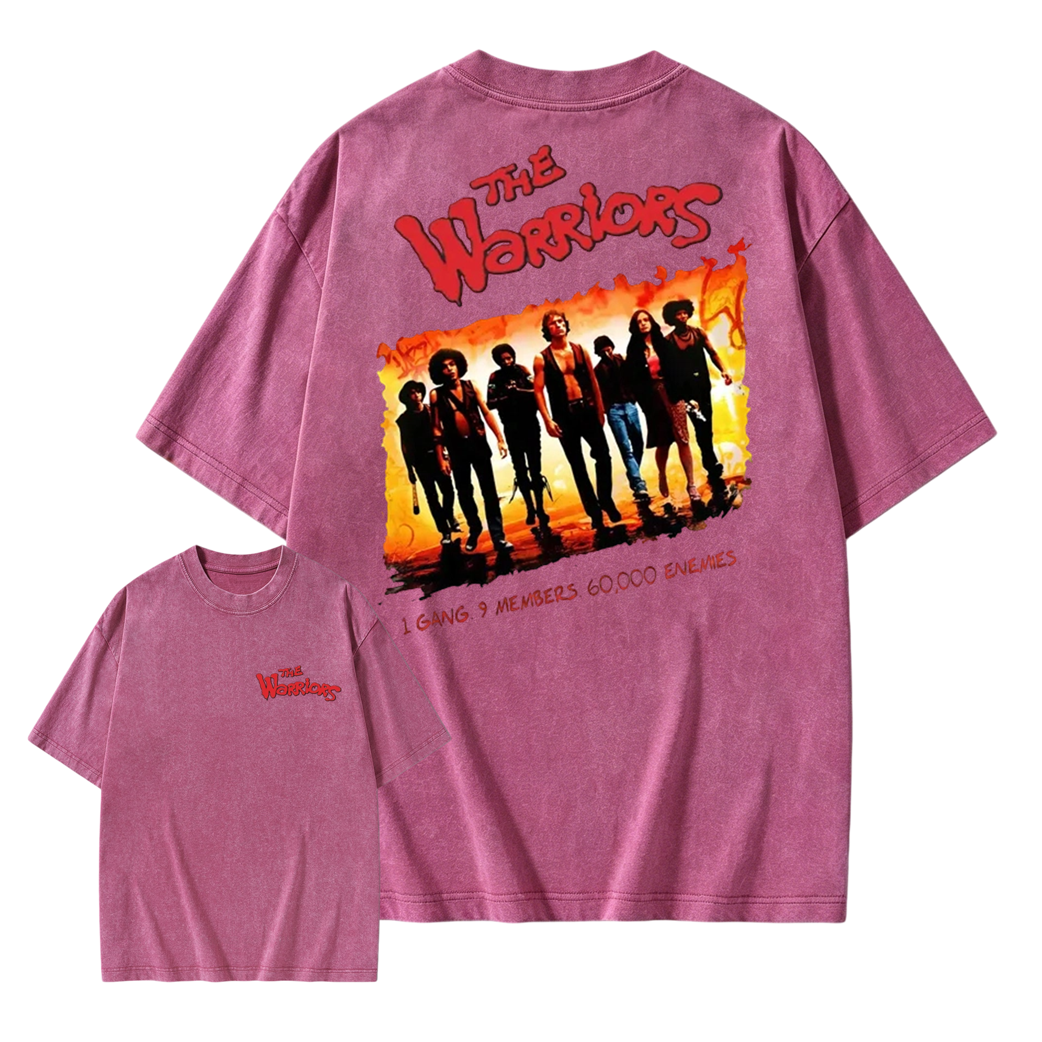 The Warriors "1 Gang 9 Members" Graphic  Washed T-Shirt