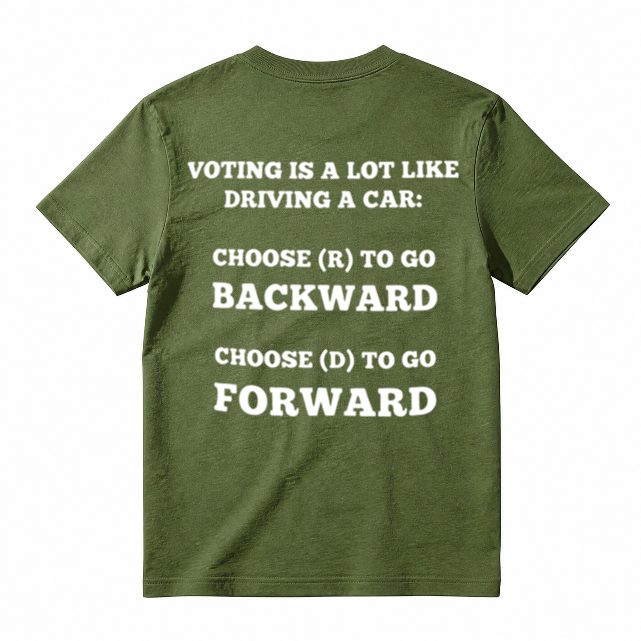 Voting Is Like Driving a Car Funny Political Graphic T-Shirt
