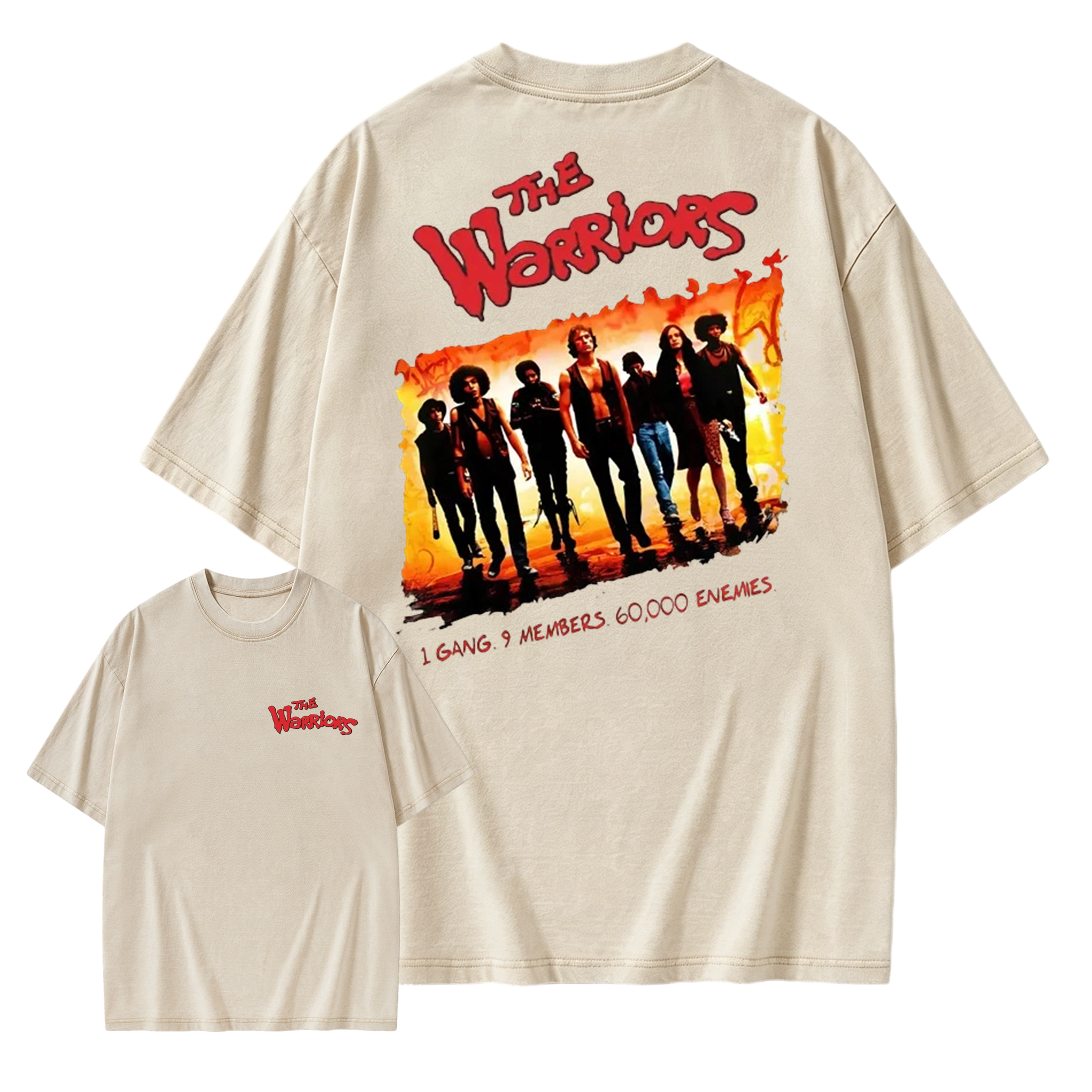 The Warriors "1 Gang 9 Members" Graphic  Washed T-Shirt