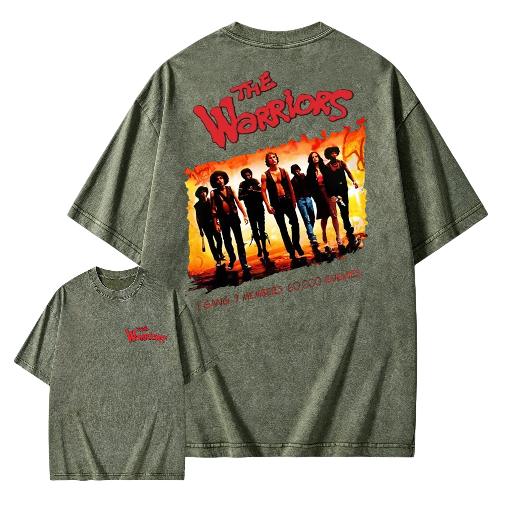 The Warriors "1 Gang 9 Members" Graphic  Washed T-Shirt