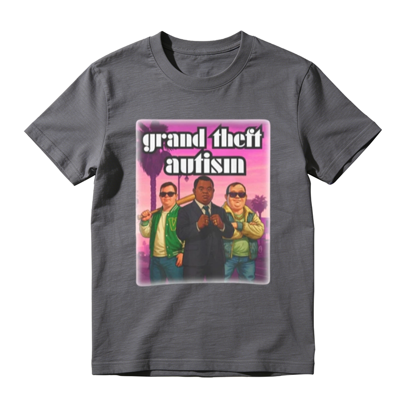 Grand Theft Autism Funny Meme Graphic T-Shirt