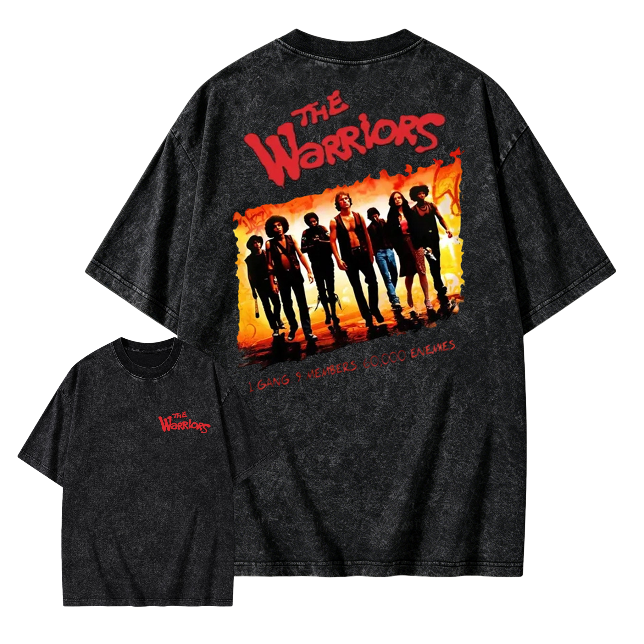 The Warriors "1 Gang 9 Members" Graphic  Washed T-Shirt