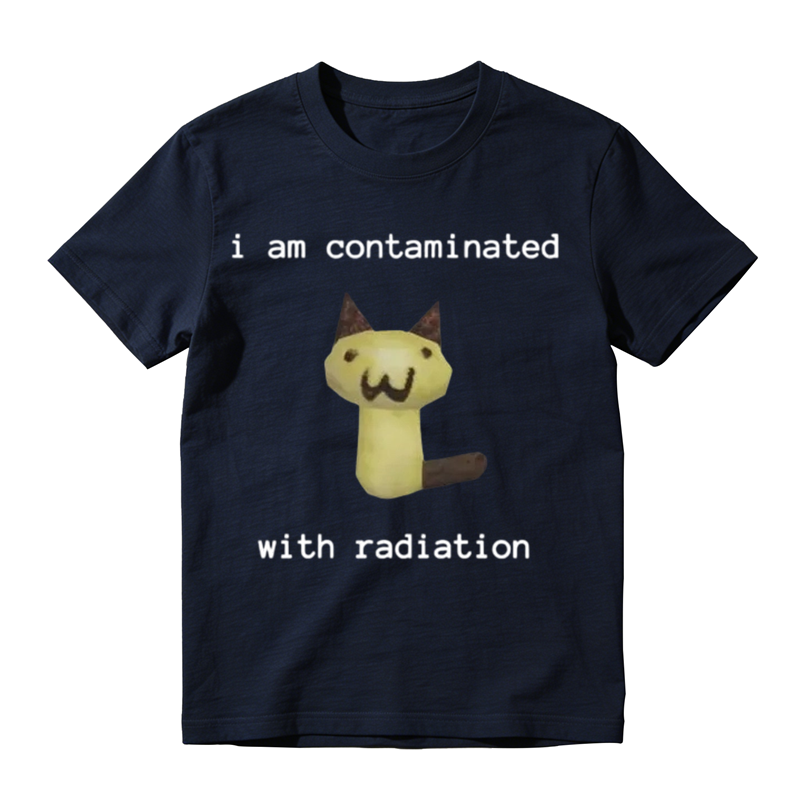 I Am Contaminated With Radiation Funny Cat Meme Graphic T-Shirt