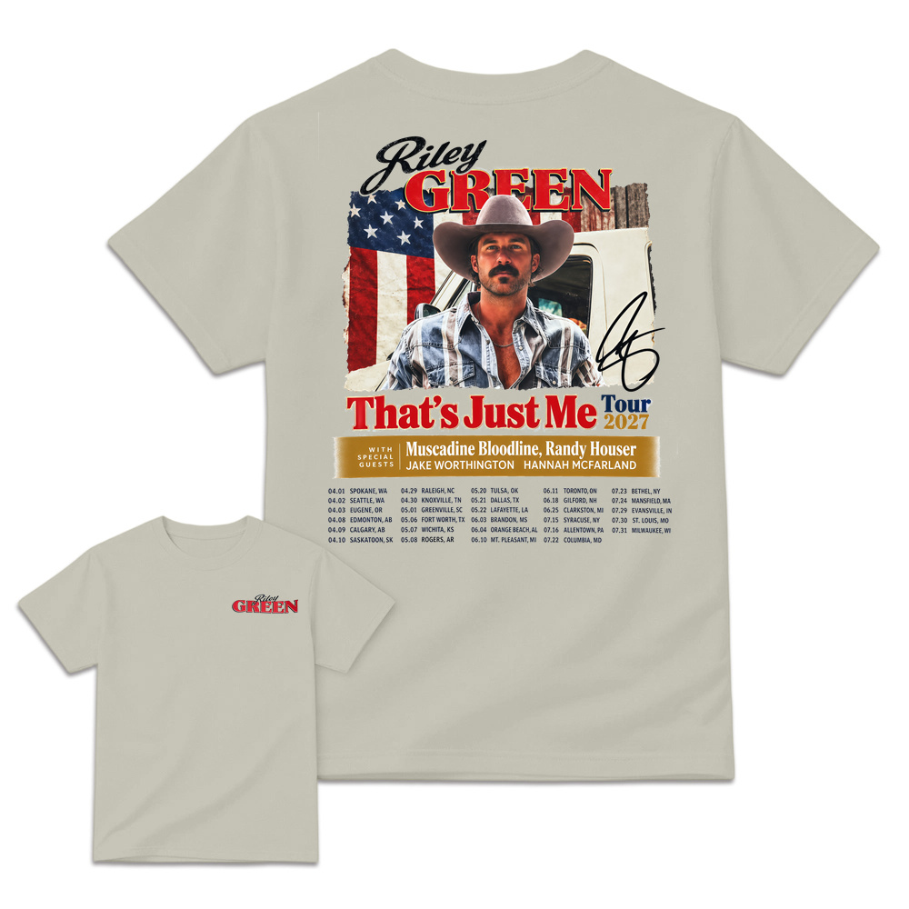 Riley Green That's Just Me Tour 2027 Country Music T-Shirt