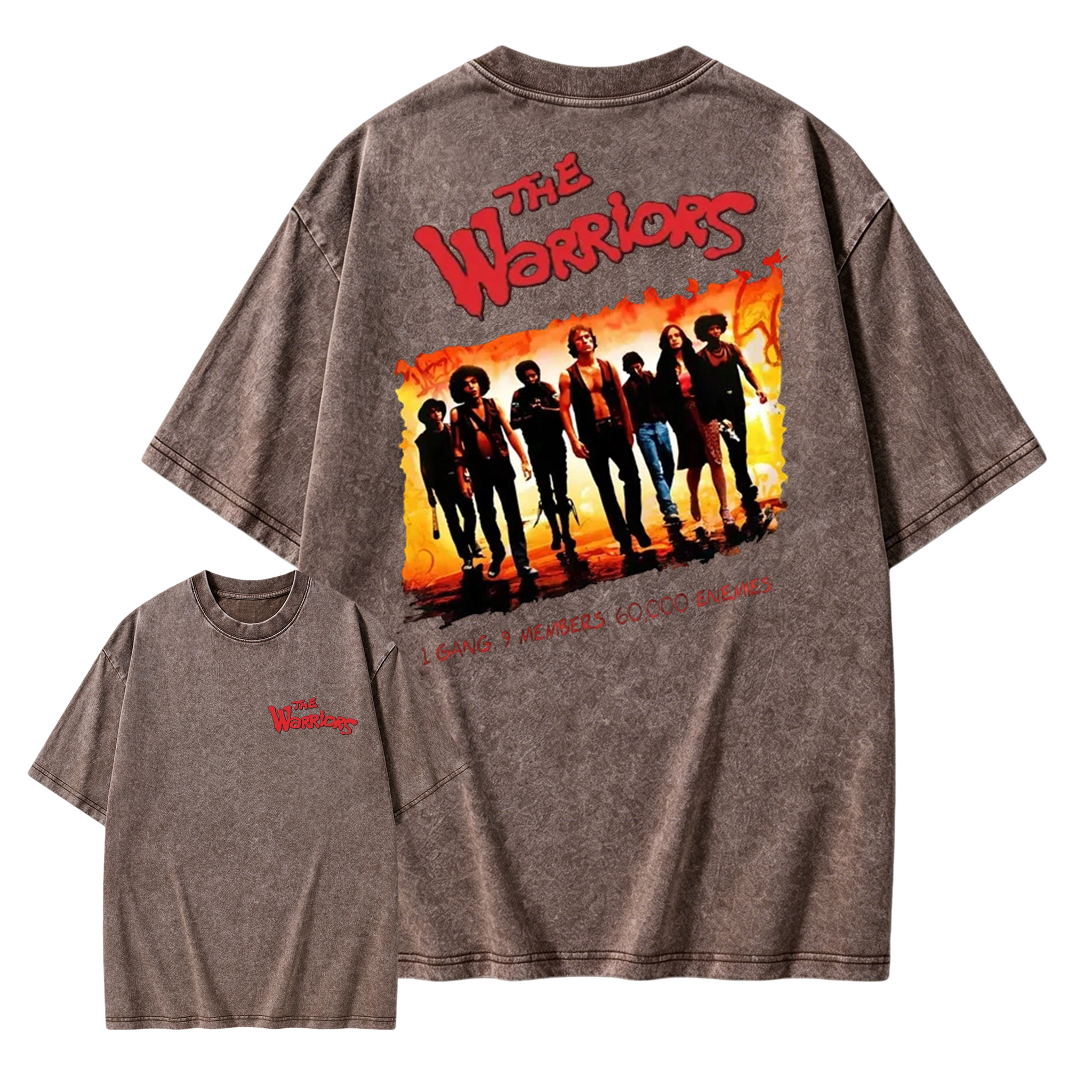 The Warriors "1 Gang 9 Members" Graphic  Washed T-Shirt