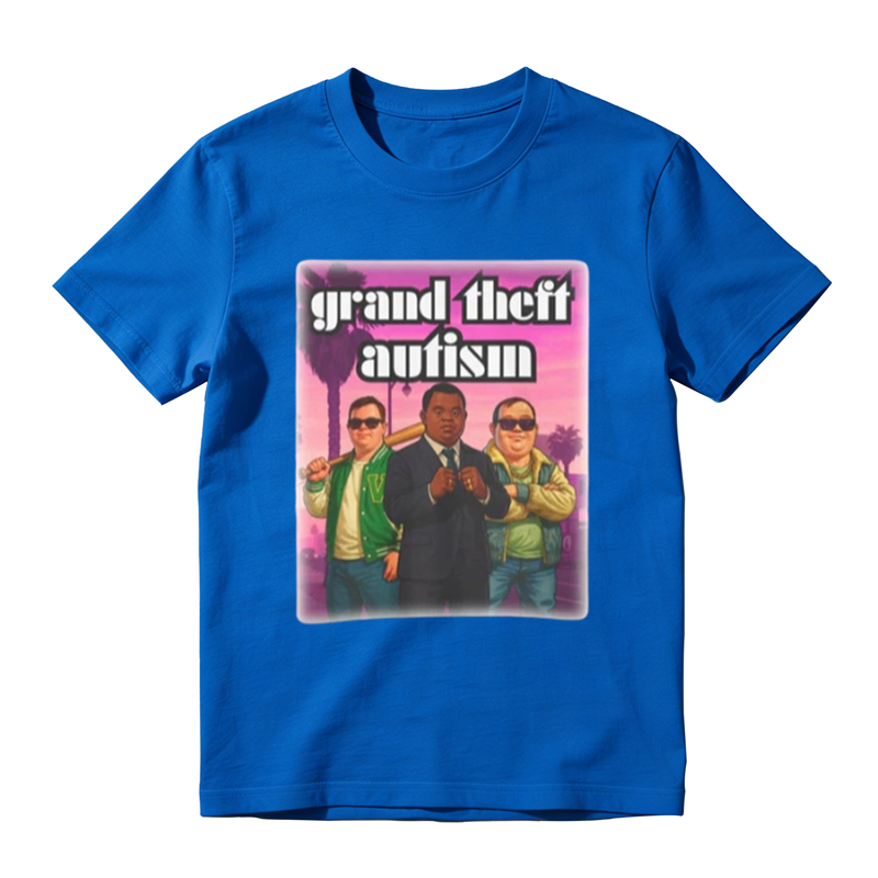 Grand Theft Autism Funny Meme Graphic T-Shirt
