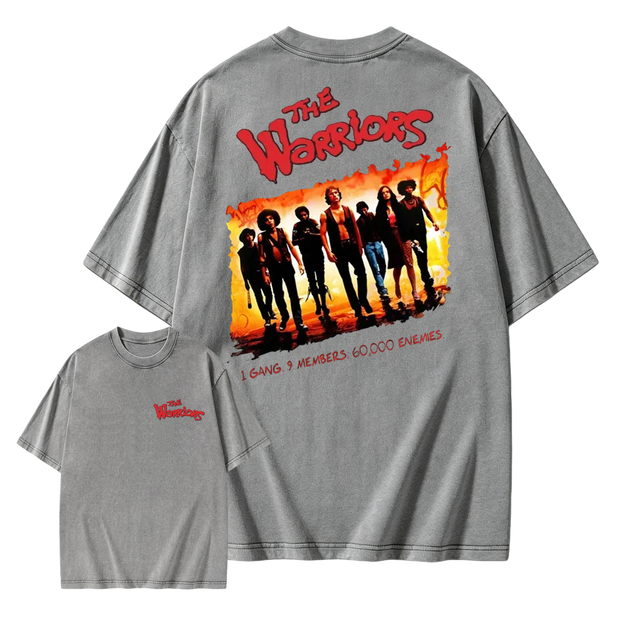 The Warriors "1 Gang 9 Members" Graphic  Washed T-Shirt
