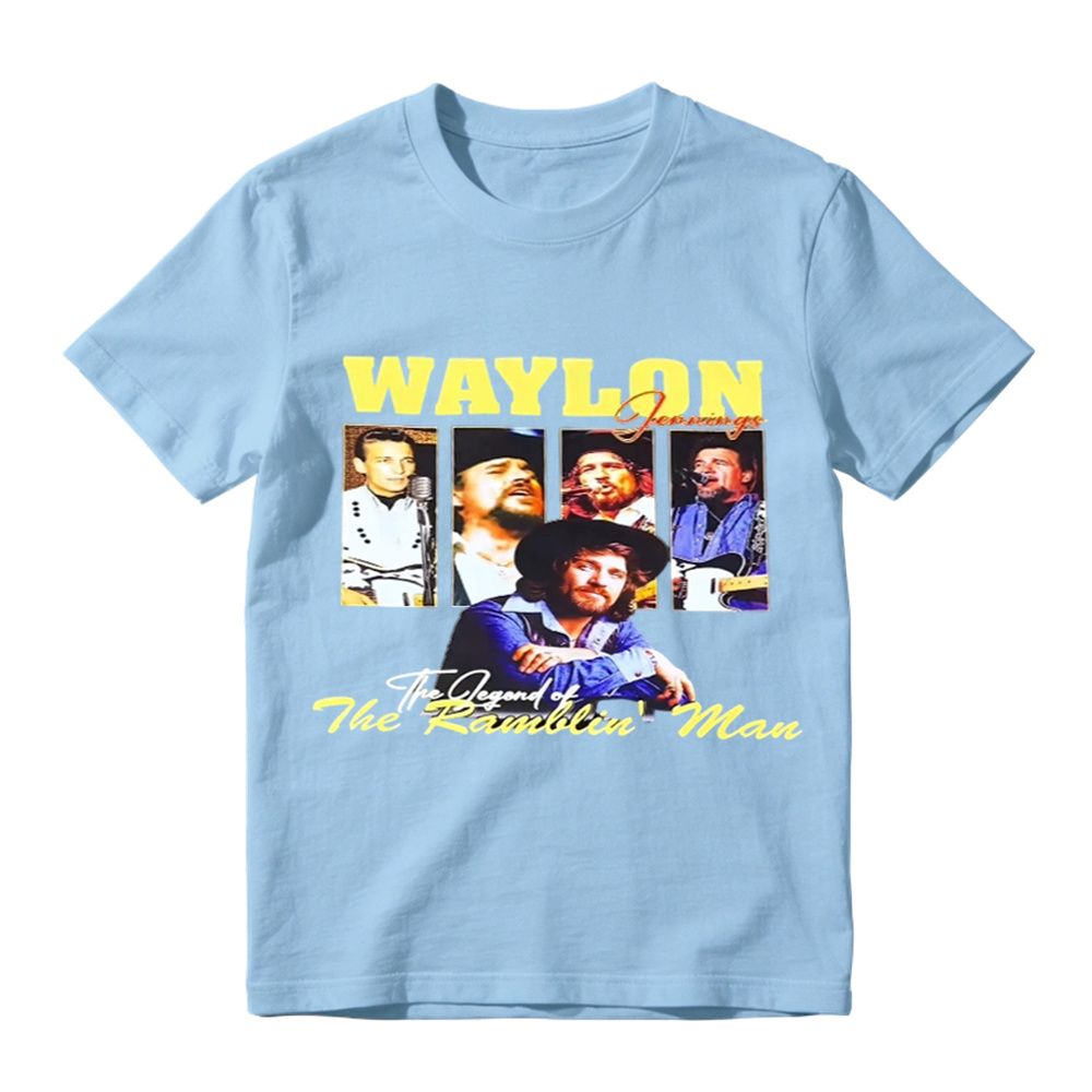 Waylon Jennings The Legend of The Ramblin' Man Vintage Graphic T-Shirt