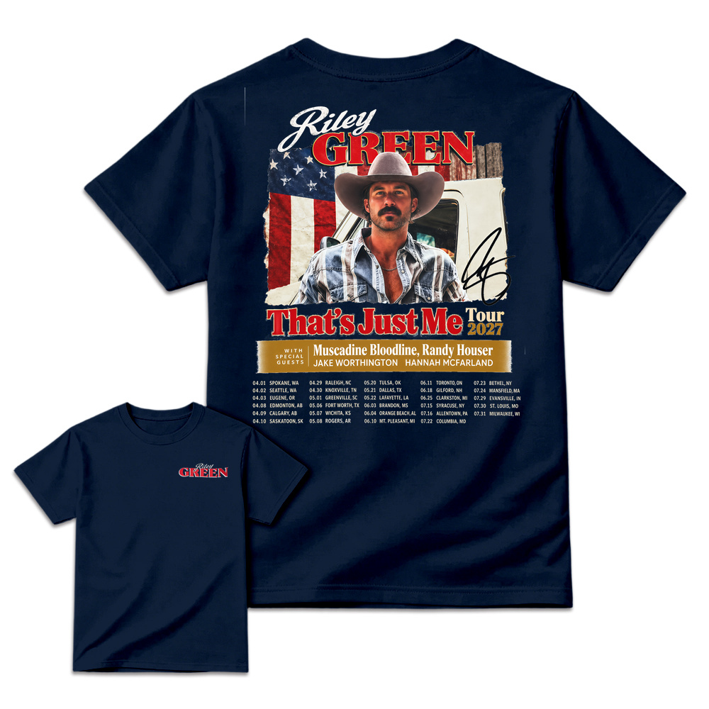 Riley Green That's Just Me Tour 2027 Country Music T-Shirt