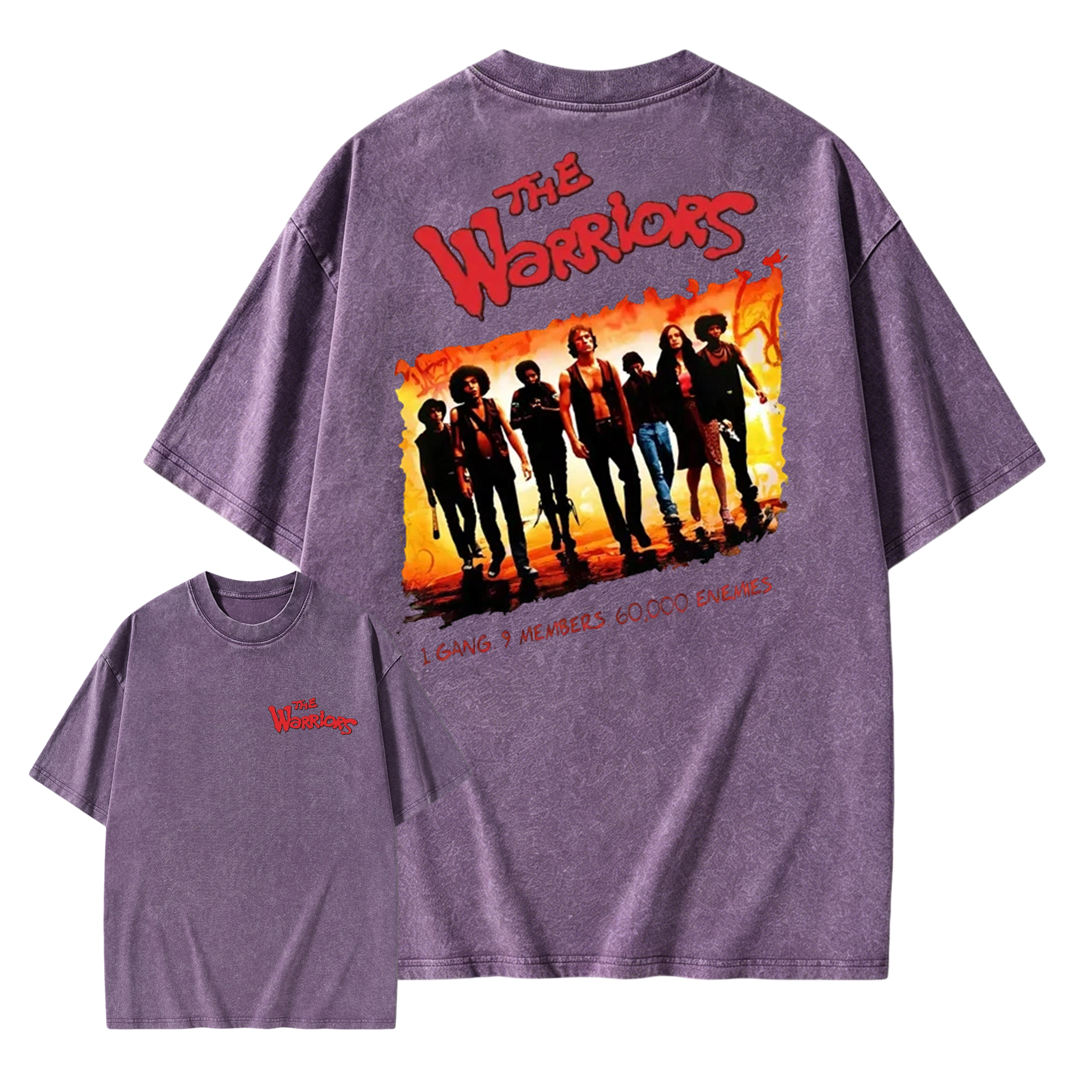 The Warriors "1 Gang 9 Members" Graphic  Washed T-Shirt