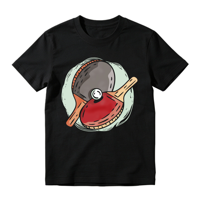 Table Tennis Paddles And Ball Graphic, Unisex Classic T-shirt