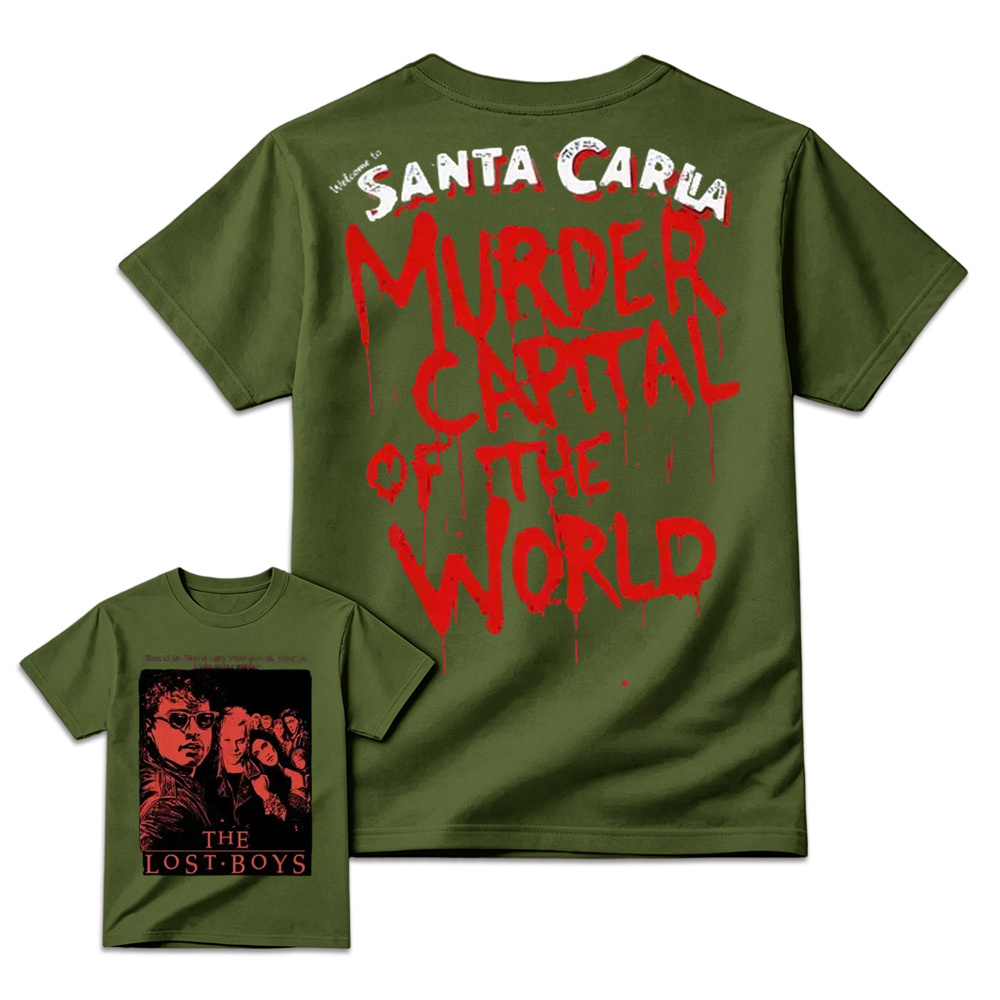 The Lost Boys Santa Carla Murder Capital 1987 Horror Movie Graphic T-Shirt