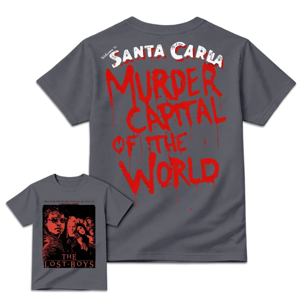 The Lost Boys Santa Carla Murder Capital 1987 Horror Movie Graphic T-Shirt