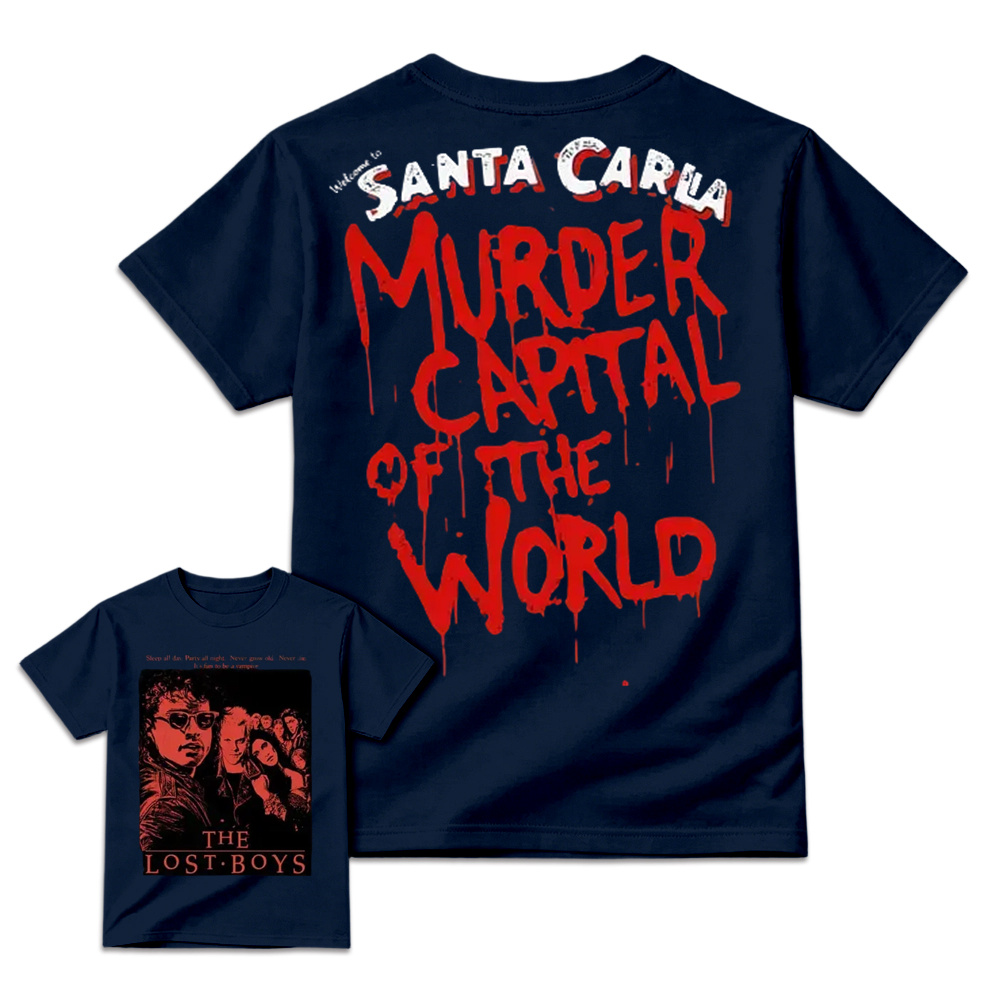 The Lost Boys Santa Carla Murder Capital 1987 Horror Movie Graphic T-Shirt