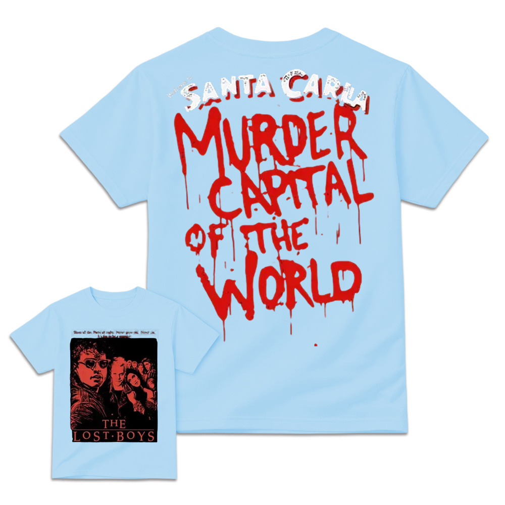 The Lost Boys Santa Carla Murder Capital 1987 Horror Movie Graphic T-Shirt