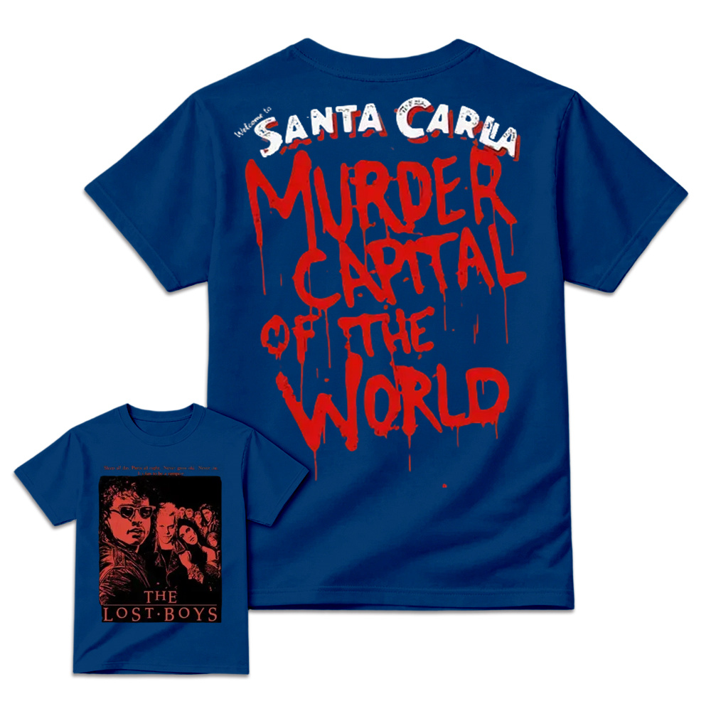 The Lost Boys Santa Carla Murder Capital 1987 Horror Movie Graphic T-Shirt