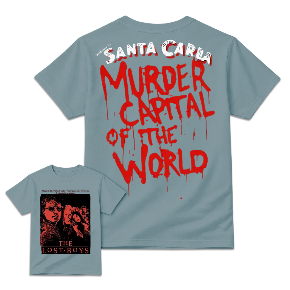 The Lost Boys Santa Carla Murder Capital 1987 Horror Movie Graphic T-Shirt