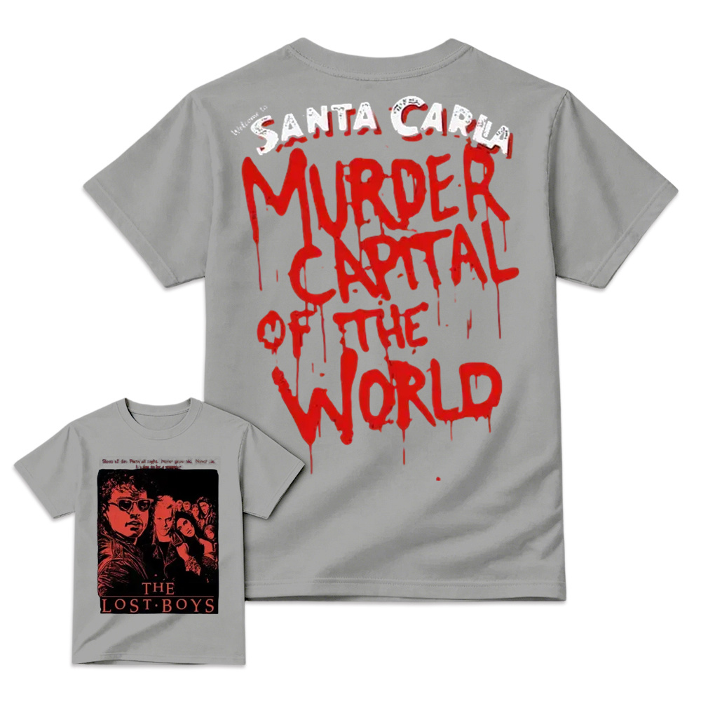 The Lost Boys Santa Carla Murder Capital 1987 Horror Movie Graphic T-Shirt