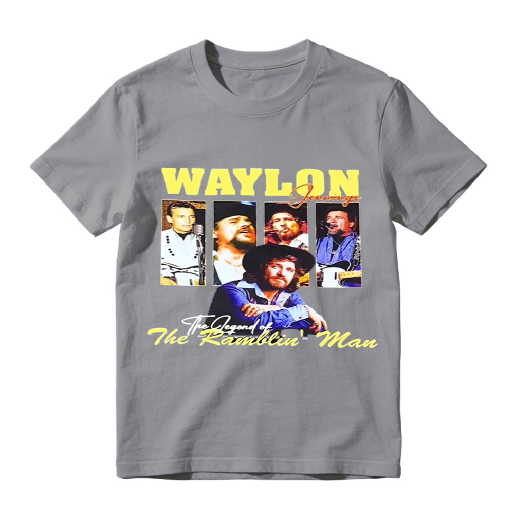 Waylon Jennings The Legend of The Ramblin' Man Vintage Graphic T-Shirt