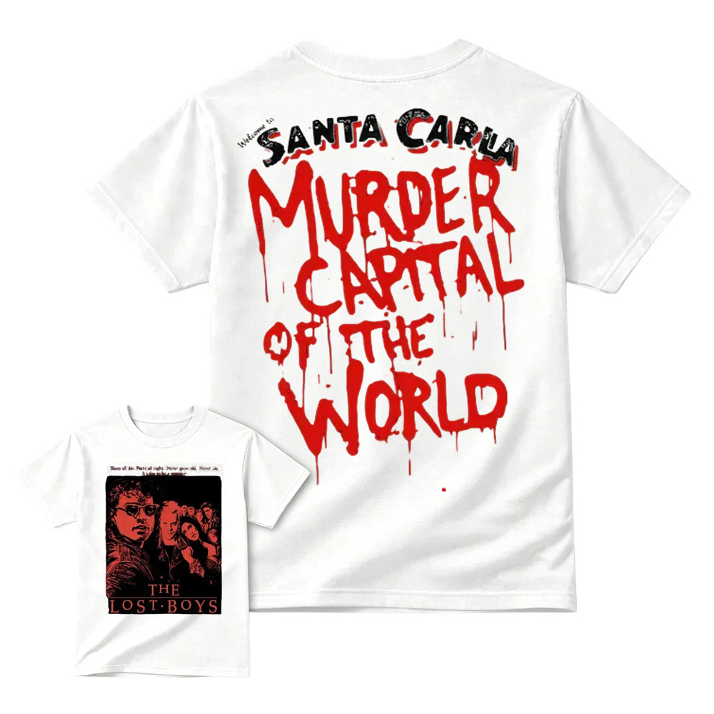 The Lost Boys Santa Carla Murder Capital 1987 Horror Movie Graphic T-Shirt