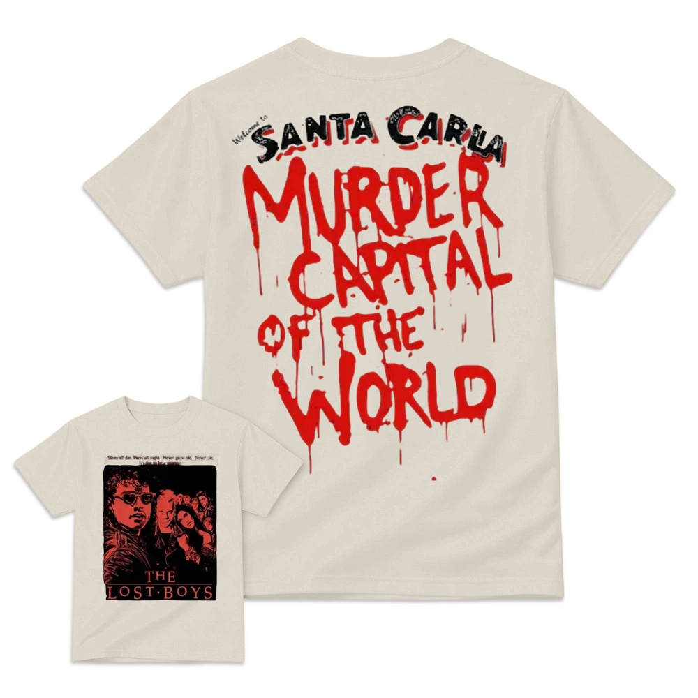 The Lost Boys Santa Carla Murder Capital 1987 Horror Movie Graphic T-Shirt