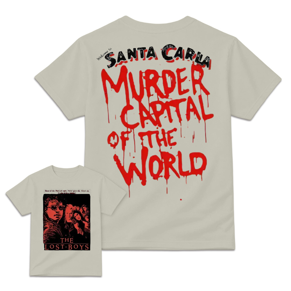 The Lost Boys Santa Carla Murder Capital 1987 Horror Movie Graphic T-Shirt
