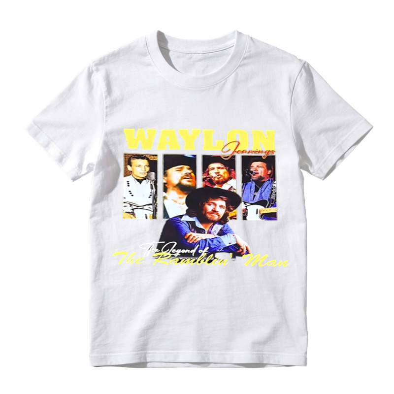 Waylon Jennings The Legend of The Ramblin' Man Vintage Graphic T-Shirt