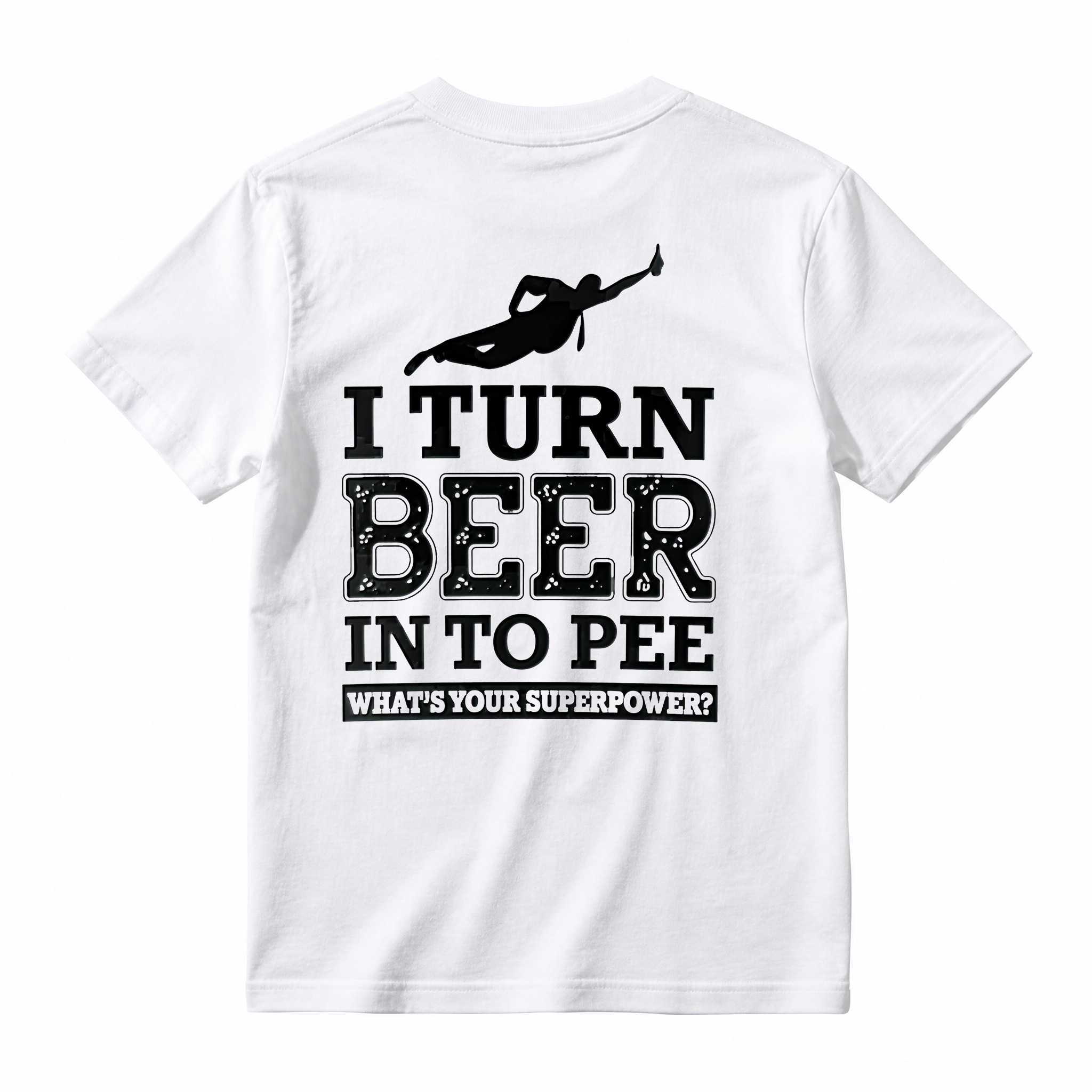 I Turn Beer Into Pee Funny Drinking Humor Graphic T-Shirt