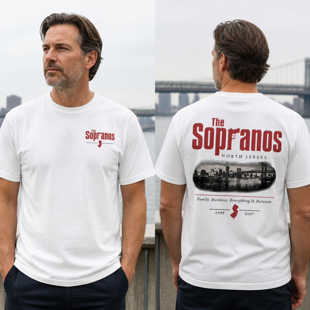 The Sopranos New Jersey Skyline Aesthetic T-Shirt