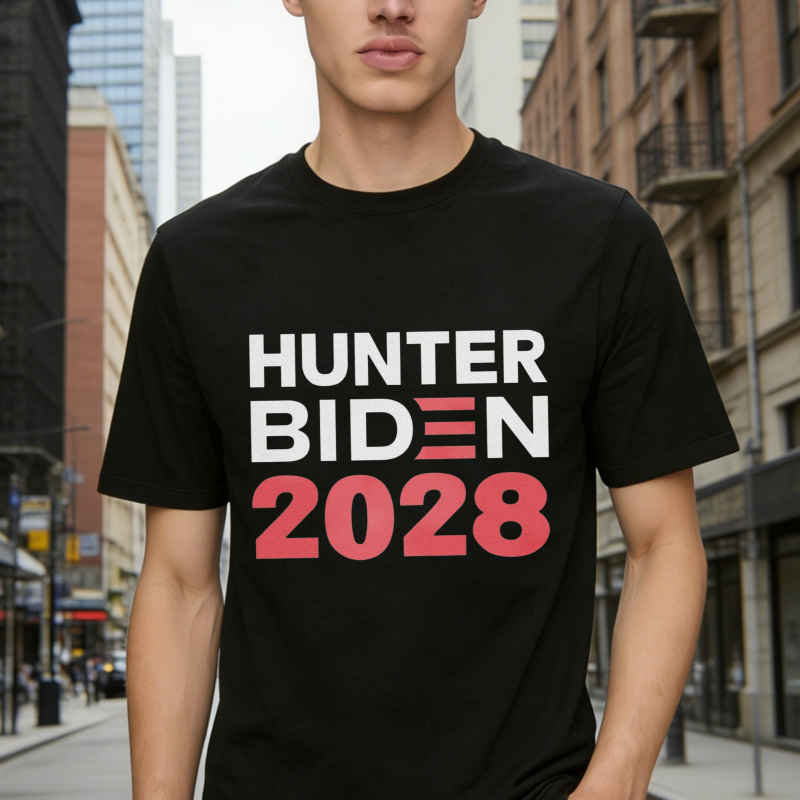 Hunter Biden 2028 Political Campaign Slogan Graphic T-shirt