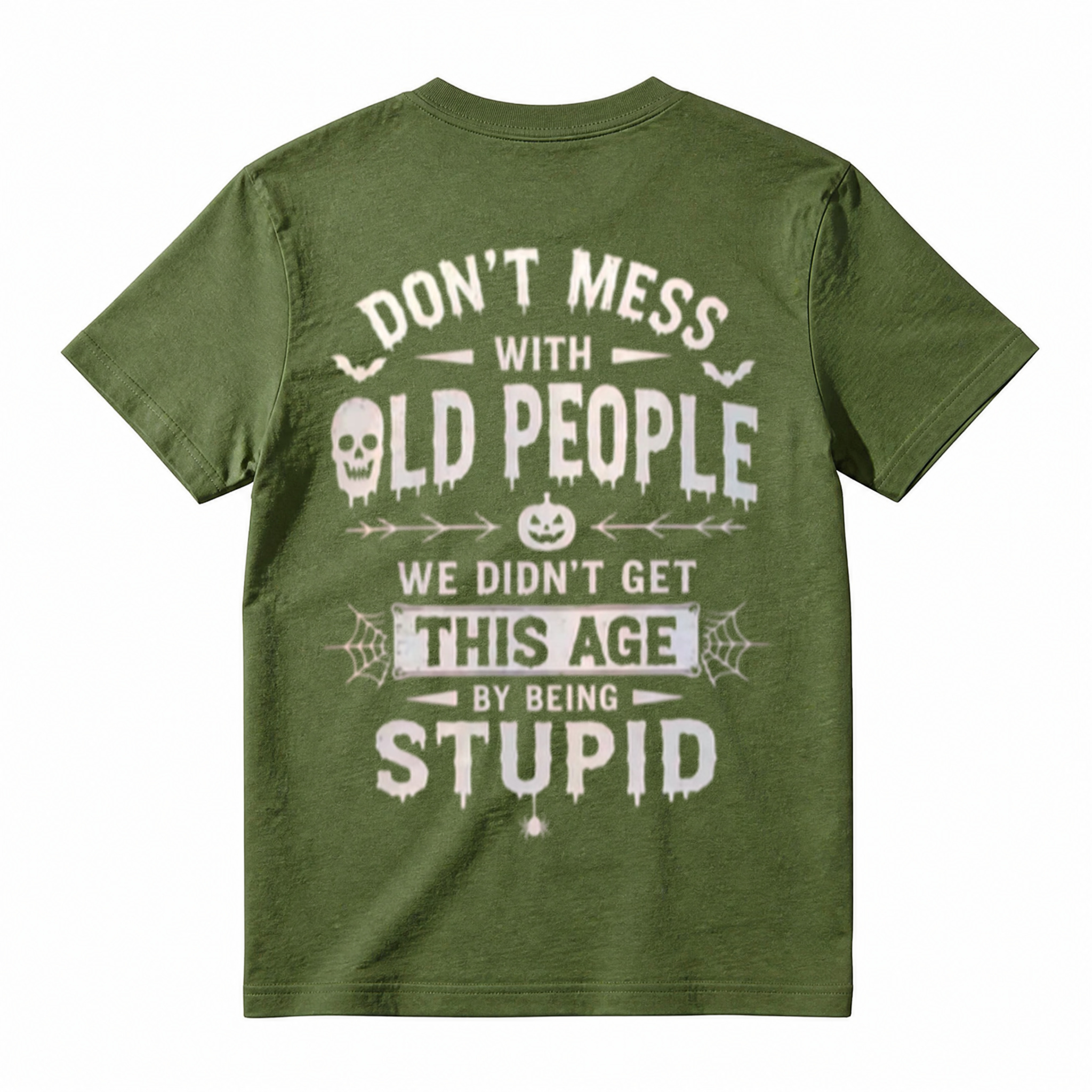 Don't Mess With Old People Halloween Skull Funny T-Shirt
