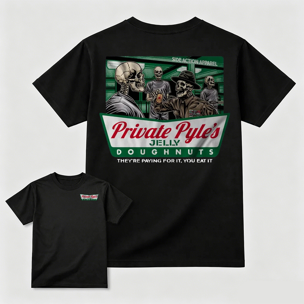 "They're Paying For It, You Eat It" Skeleton Military Graphic T-Shirt