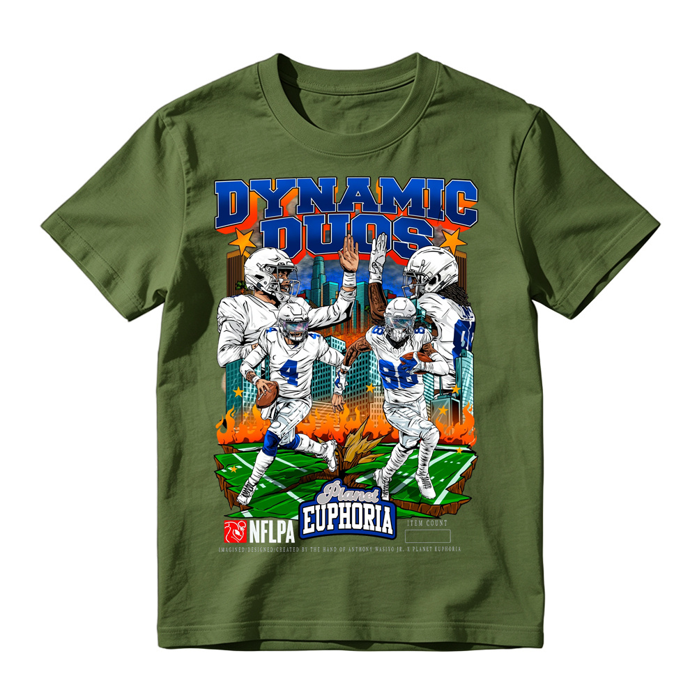 Dallas Football "Dynamic Duos" Vintage Graphic T-Shirt