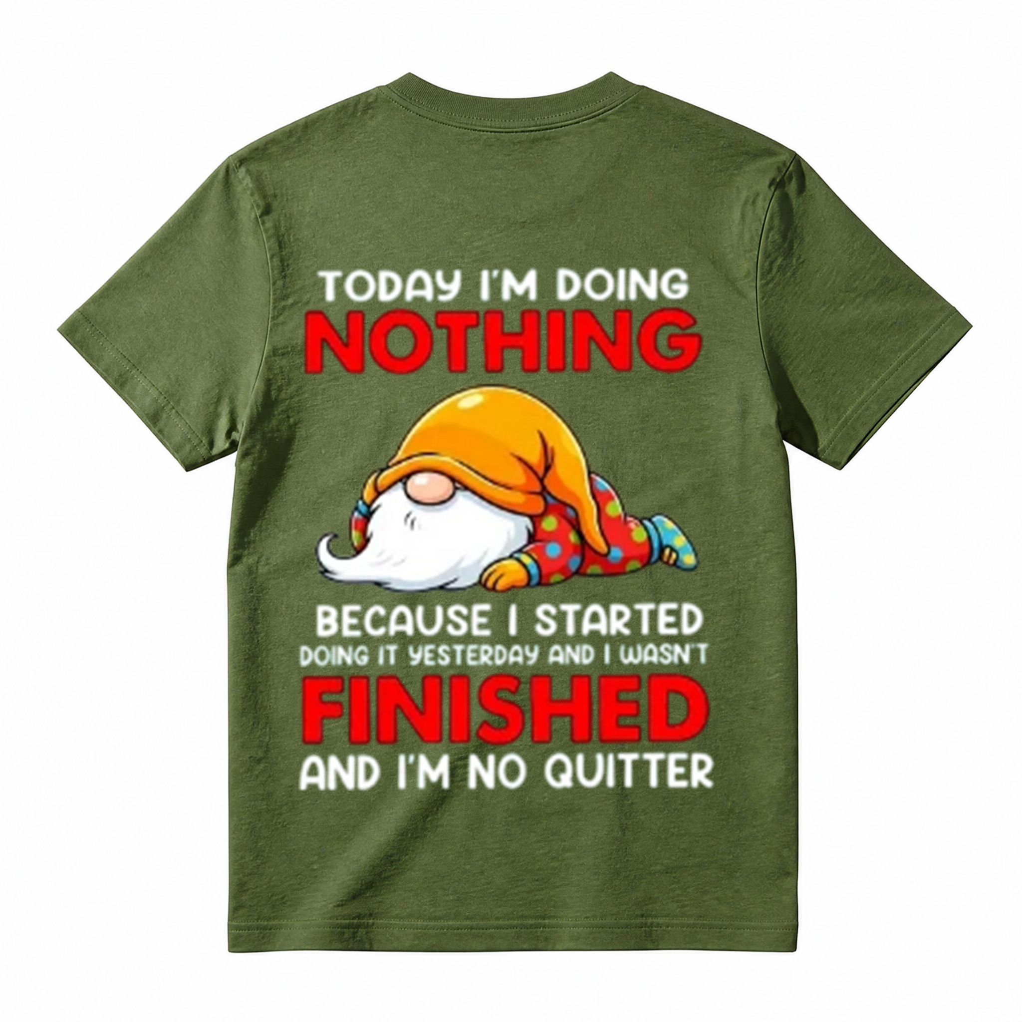 Today I'm Doing Nothing Funny Gnome Graphic T-Shirt
